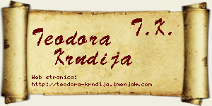 Teodora Krndija vizit kartica